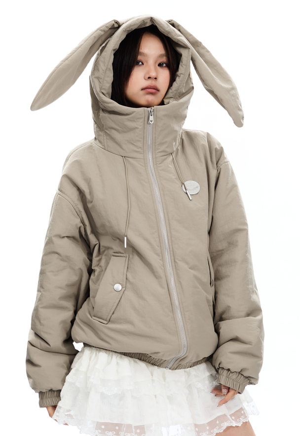 Rabbit Ear Hoodie Cotton Loose Jacket APE0337