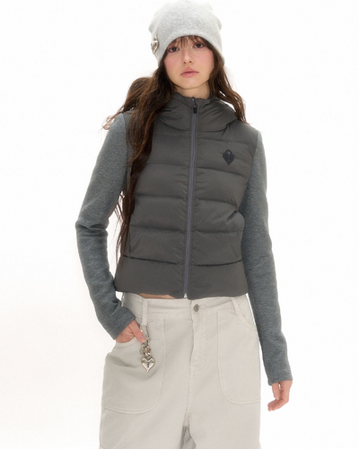 Hoodie Slim White Duck Down Jacket NEC0105