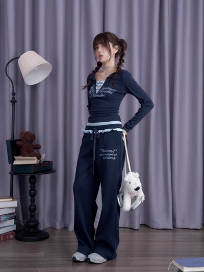 Nevy double waist sweatpants SAG0204