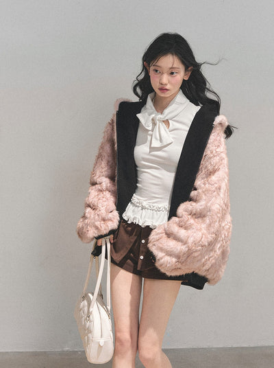 Ruffled Lace Slim T-Shirt DIA0713