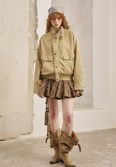 Paisley Stand-up Collar Jacket DID0230