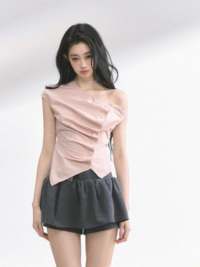 Off-shoulder Slim Shirt DIA0482