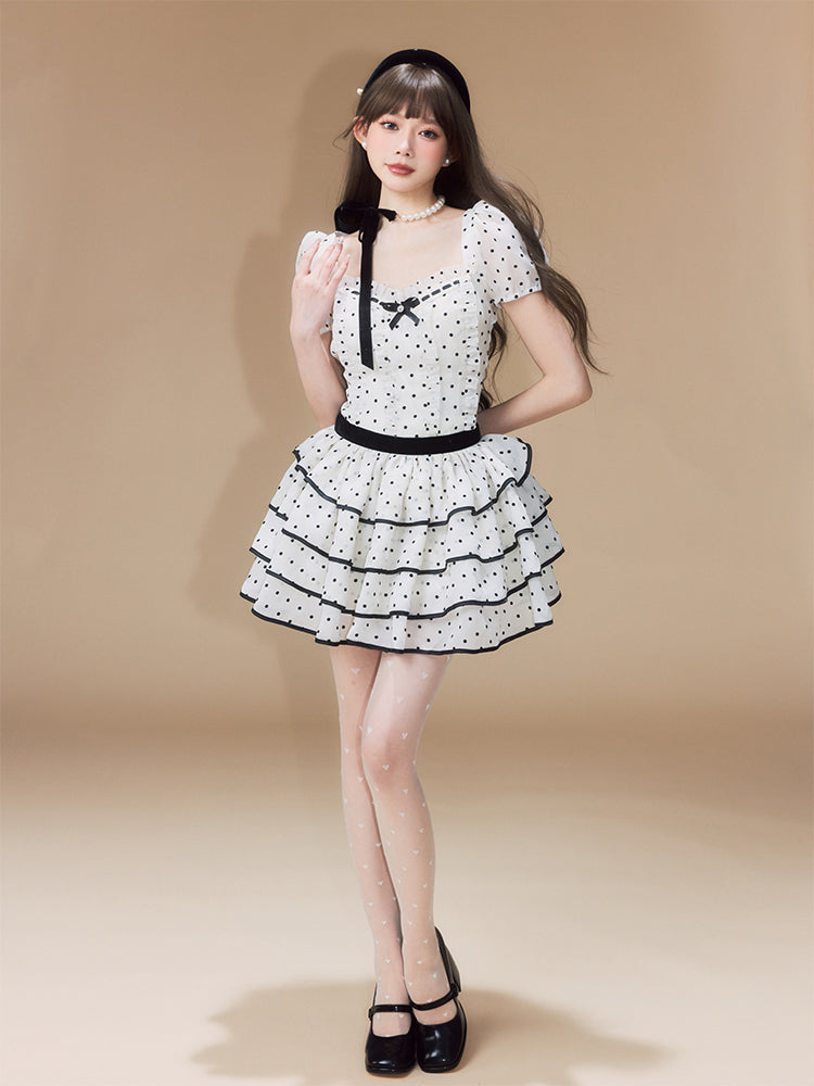 Polka Dot Tutu Waist Cake Dress SIS0018