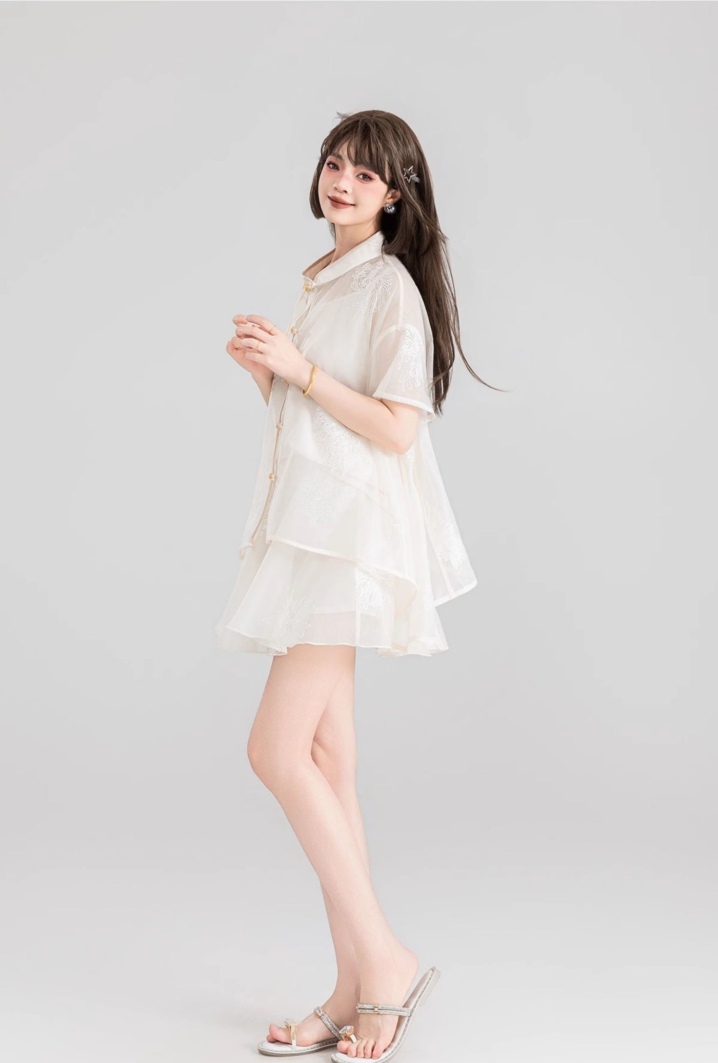 Chinese Embroidered Shirt/Camisole/Skirt KEI0117