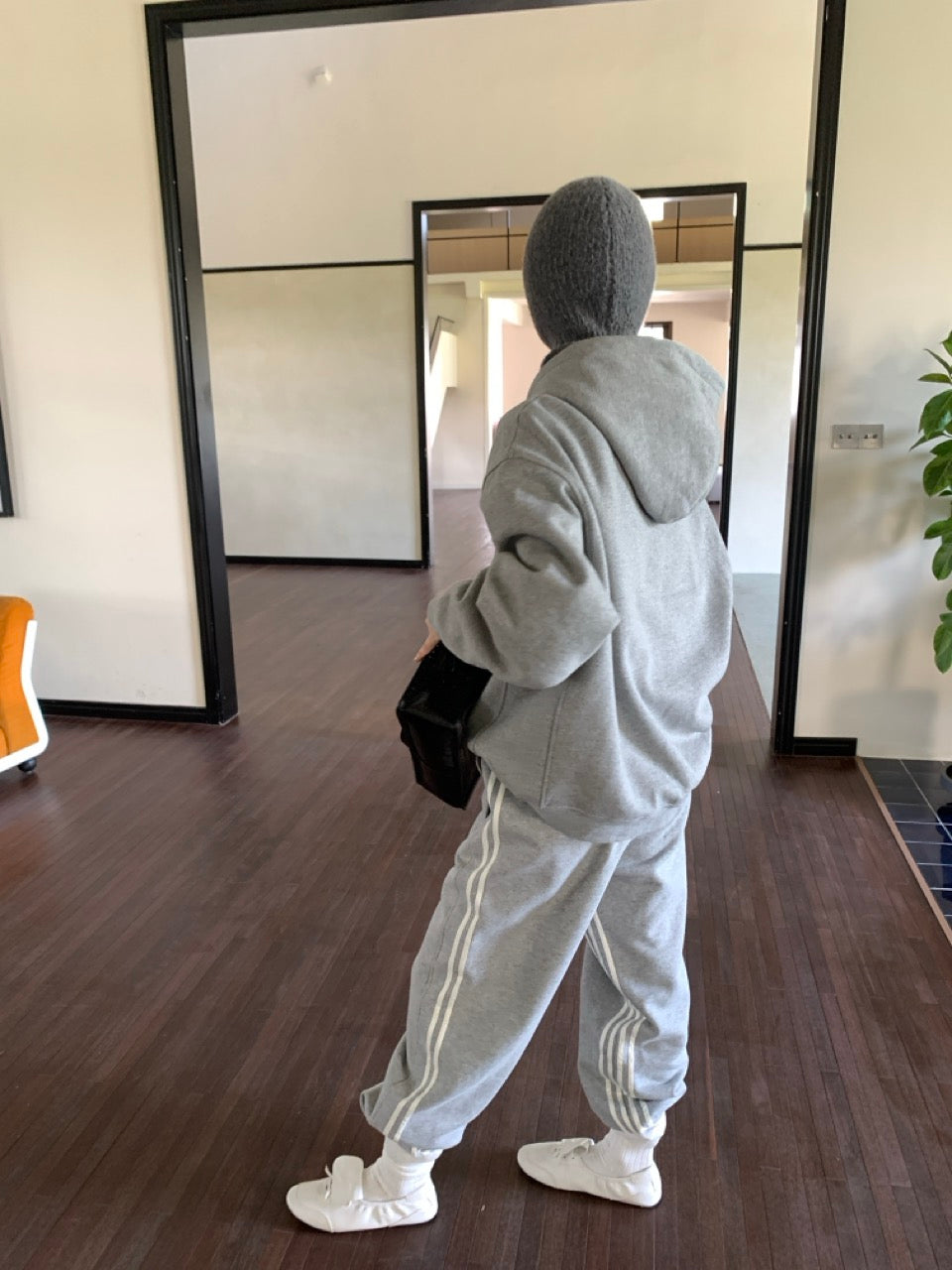 Patchwork Fleece Sweatpants AOA0020