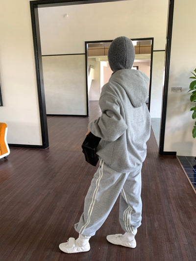 Patchwork Fleece Sweatpants AOA0020