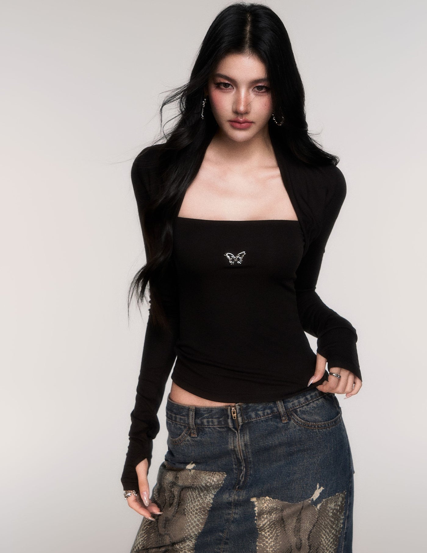 Butterfly Design Slim Fit Sweater LUL0202