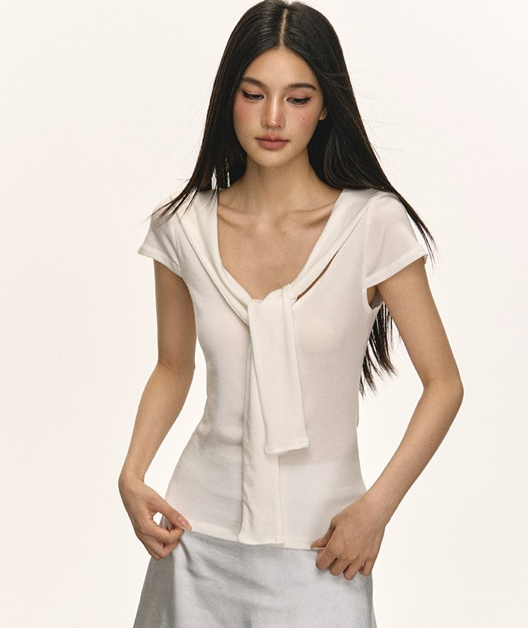 V-neck Short-sleeved T-shirt ANA0050
