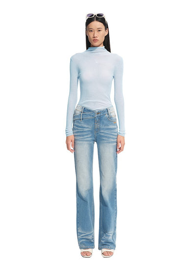 V-Waist Slim Straight Jeans NOT0315