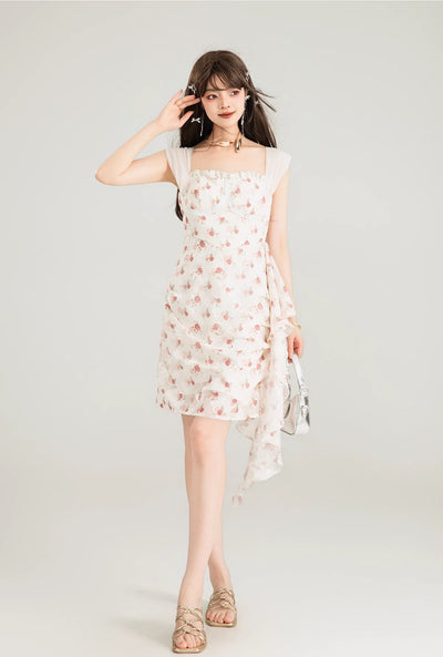 Three-dimensional Flower Slim Dress KEI0132