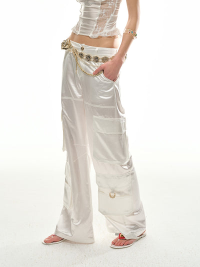Platinum Wide-leg Workwear Pants 4MU0113