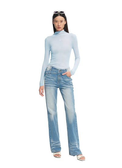 V-Waist Slim Straight Jeans NOT0315