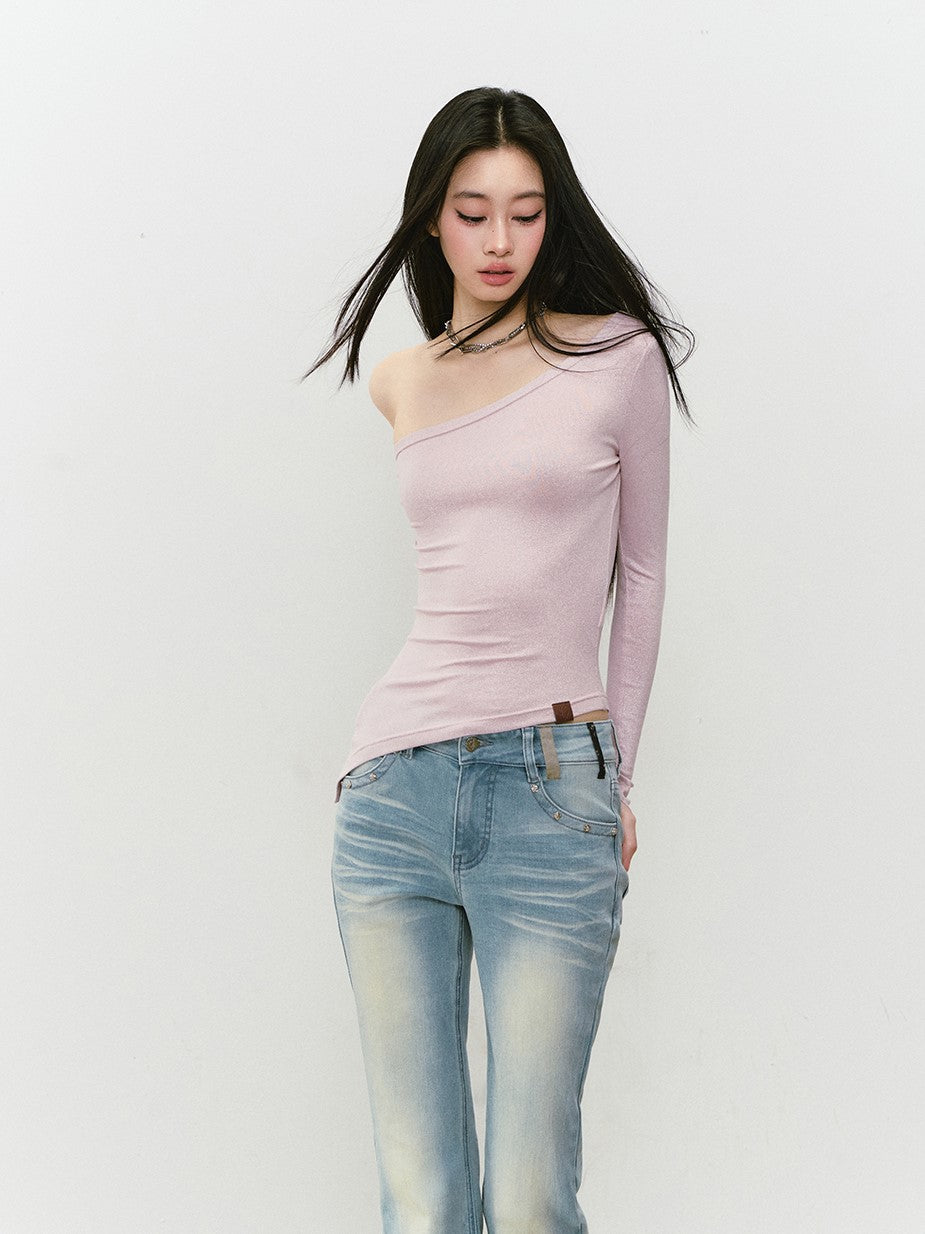 One Shoulder Irregular T-shirt VIA0338