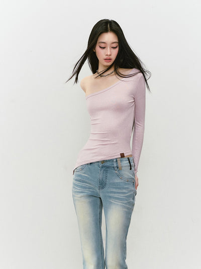 One Shoulder Irregular T-shirt VIA0338