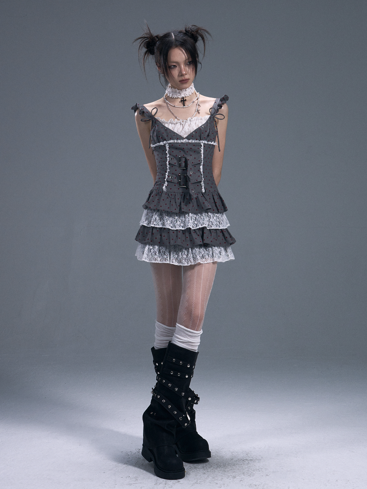 Lace Cake Tutu Suspender Dress FRU0090