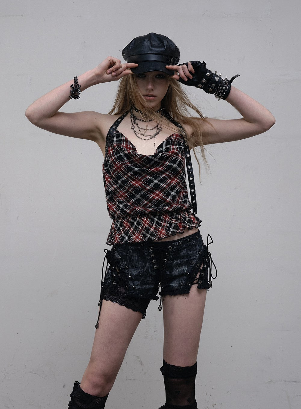 Punk Lace-up Shorts NOR0160