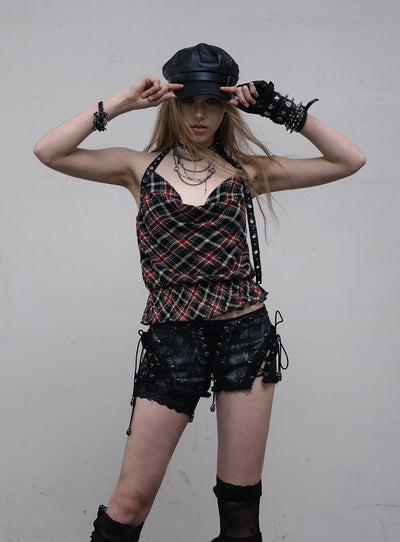 Punk Lace-up Shorts NOR0160