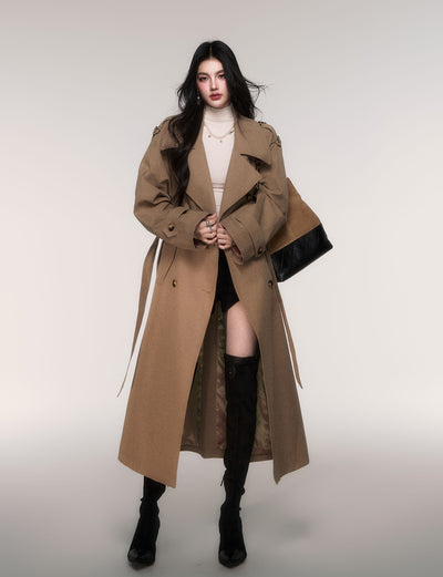 Classic Oversized Double-Breasted Trench Coat LUL0205