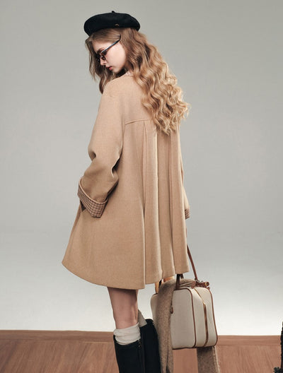 High-Proportion Wool Chestnut Brown Coat GRO0076