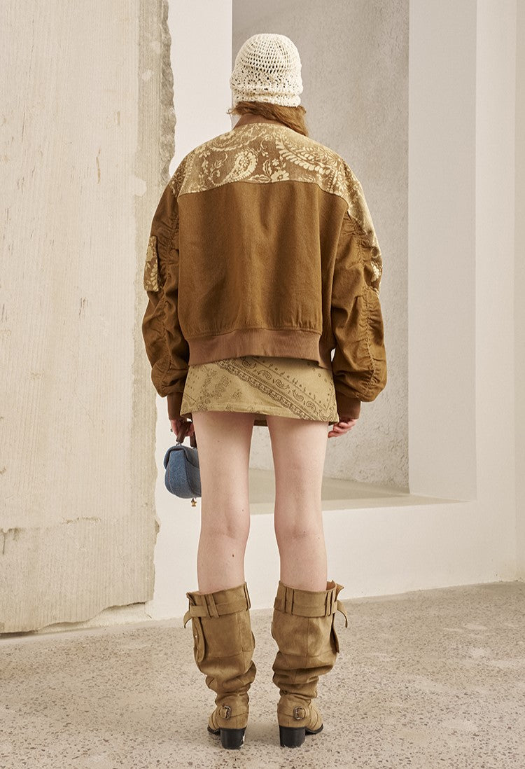 Paisley Print Flight Jacket DID0224