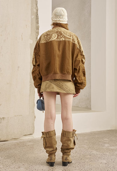 Paisley Print Flight Jacket DID0224