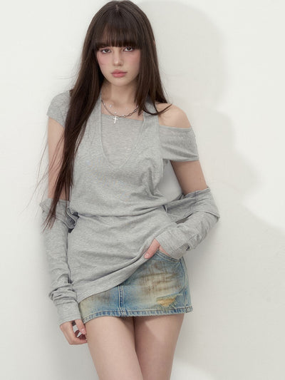 Multi-wear Mid-length T-shirt VIA0256