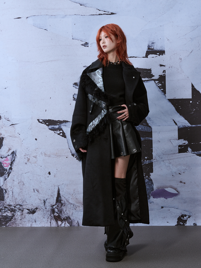 Punk Rock Niche Wool Long Coat FRU0041