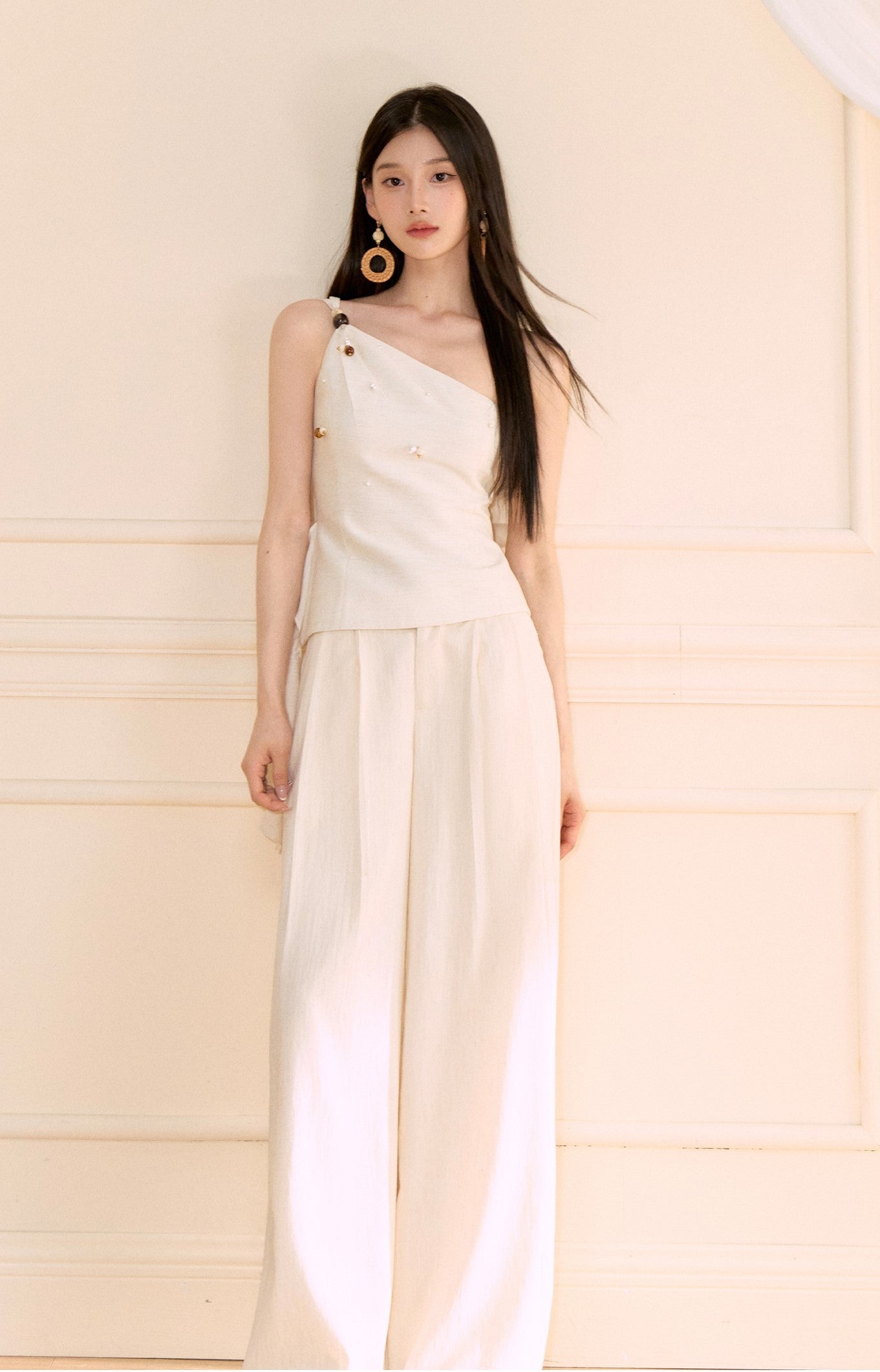 One-shoulder Asymmetric Top/Pants OSH0182