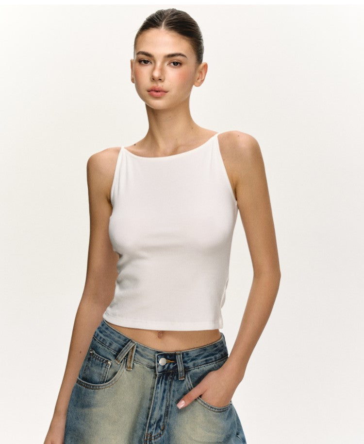 High-end Slim Sleeveless Short Top ANA0017