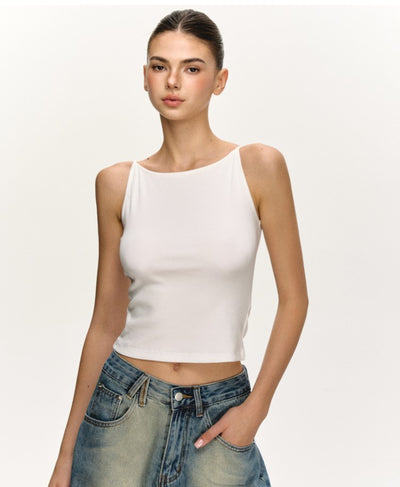 High-end Slim Sleeveless Short Top ANA0017