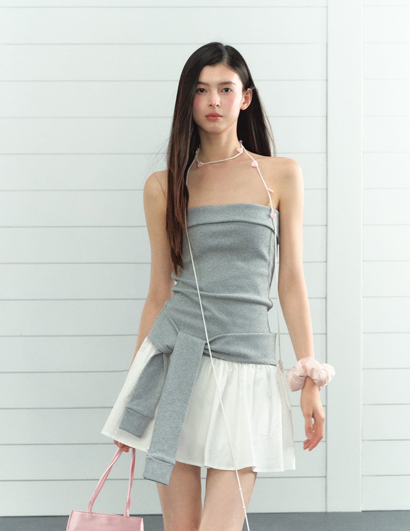 Contrast Color Tube Top Dress LAL0203