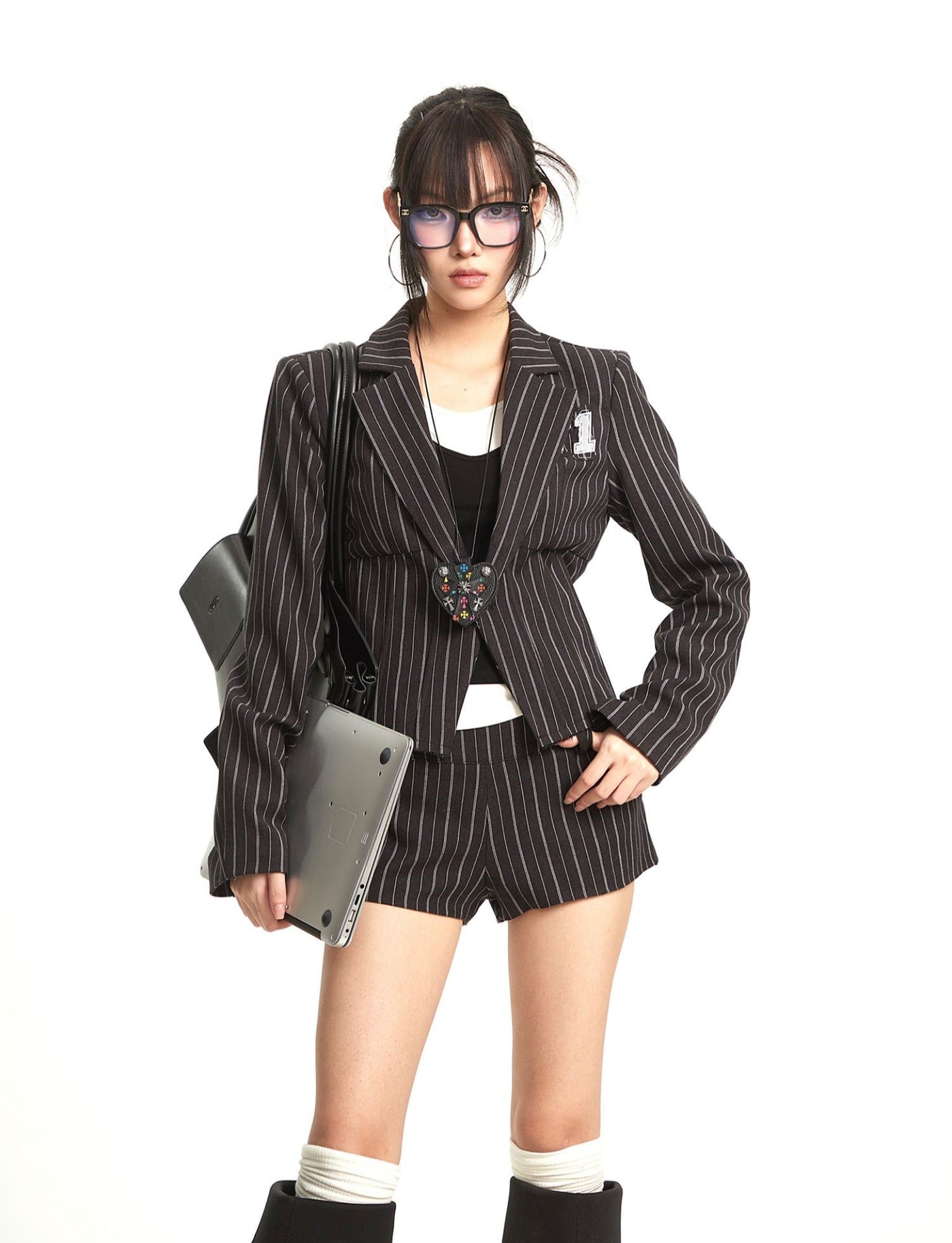 Striped Suit Jacket/Shorts UNC0301