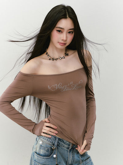 One-shoulder Long-sleeved T-shirt VIA0337