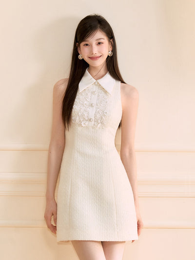 Lace Pearl Sleeveless/Short Sleeves Dress OSH0127