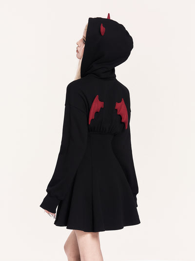 Little Devil Wings Hooded Dress/Sweatshirt VOC0461