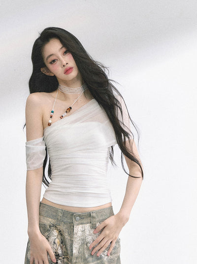 One Shoulder Slimming T-shirt DIA0491