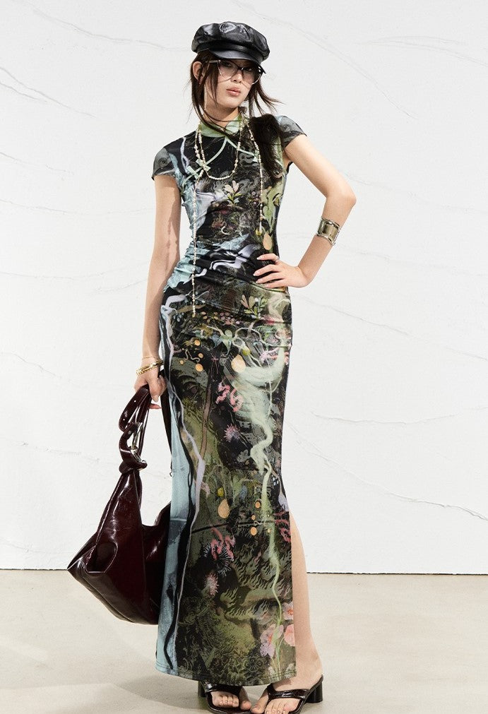 Forest River Printed Dress OFA0253
