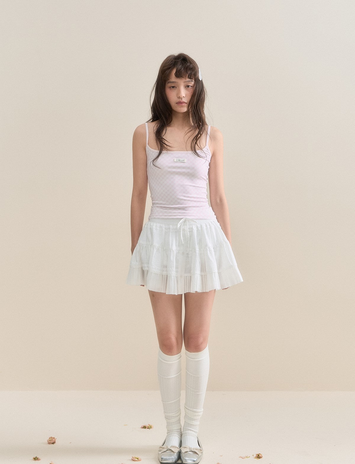 White Lace A-line Tutu Skirt SUN0133