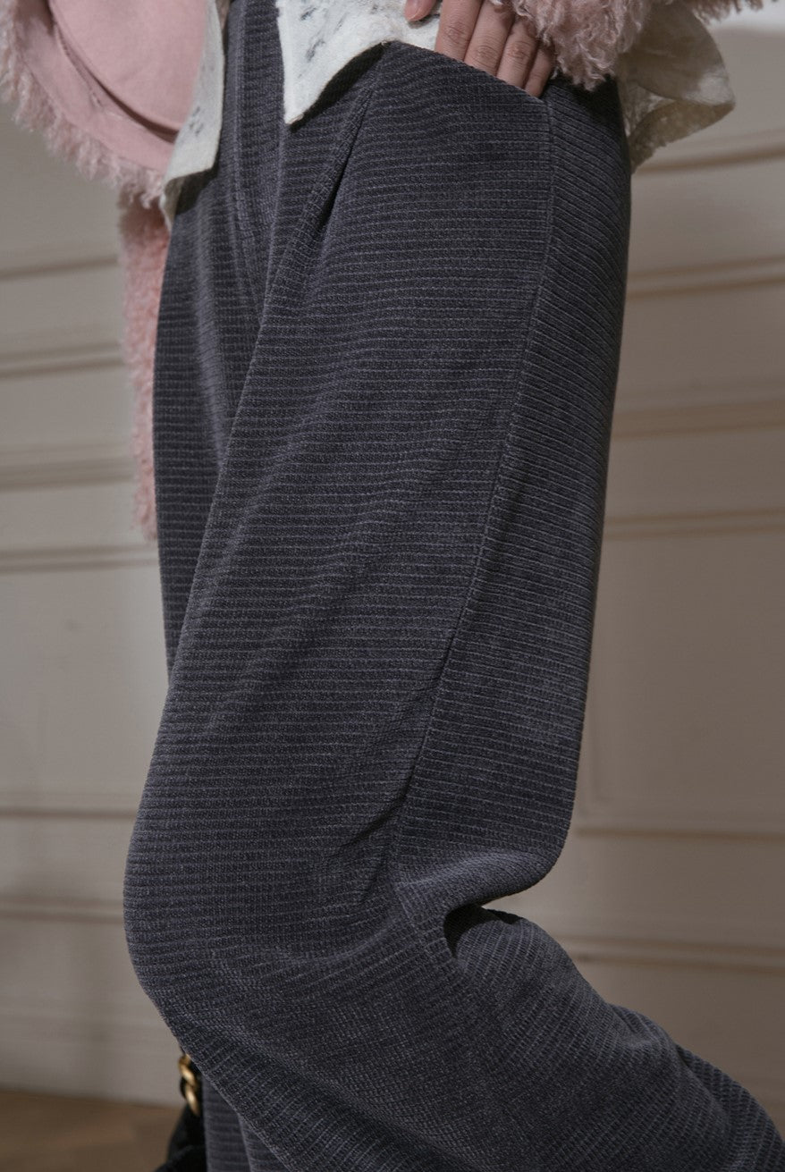 Chenille Velvet Wide-leg Pants COT0024