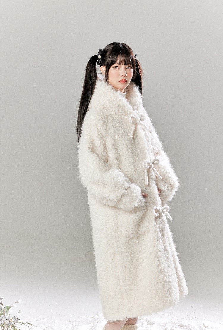 Hooded Lambswool Fur Warm Coat/Solid Color Base Sweater TBI0042