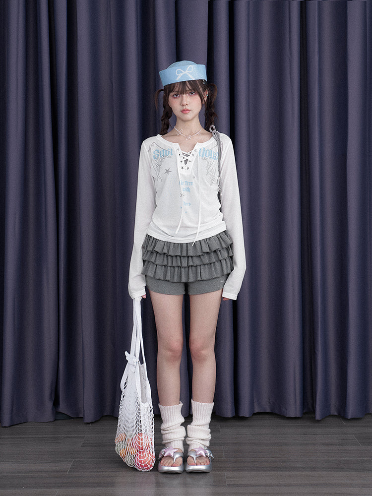 Angel Wings Printed T-shirt/Camisole SAG0264