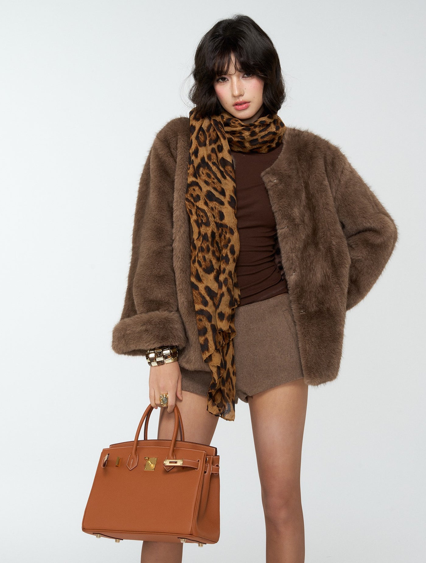Multi-Way Style Vintage Fur Coat 4MU0173