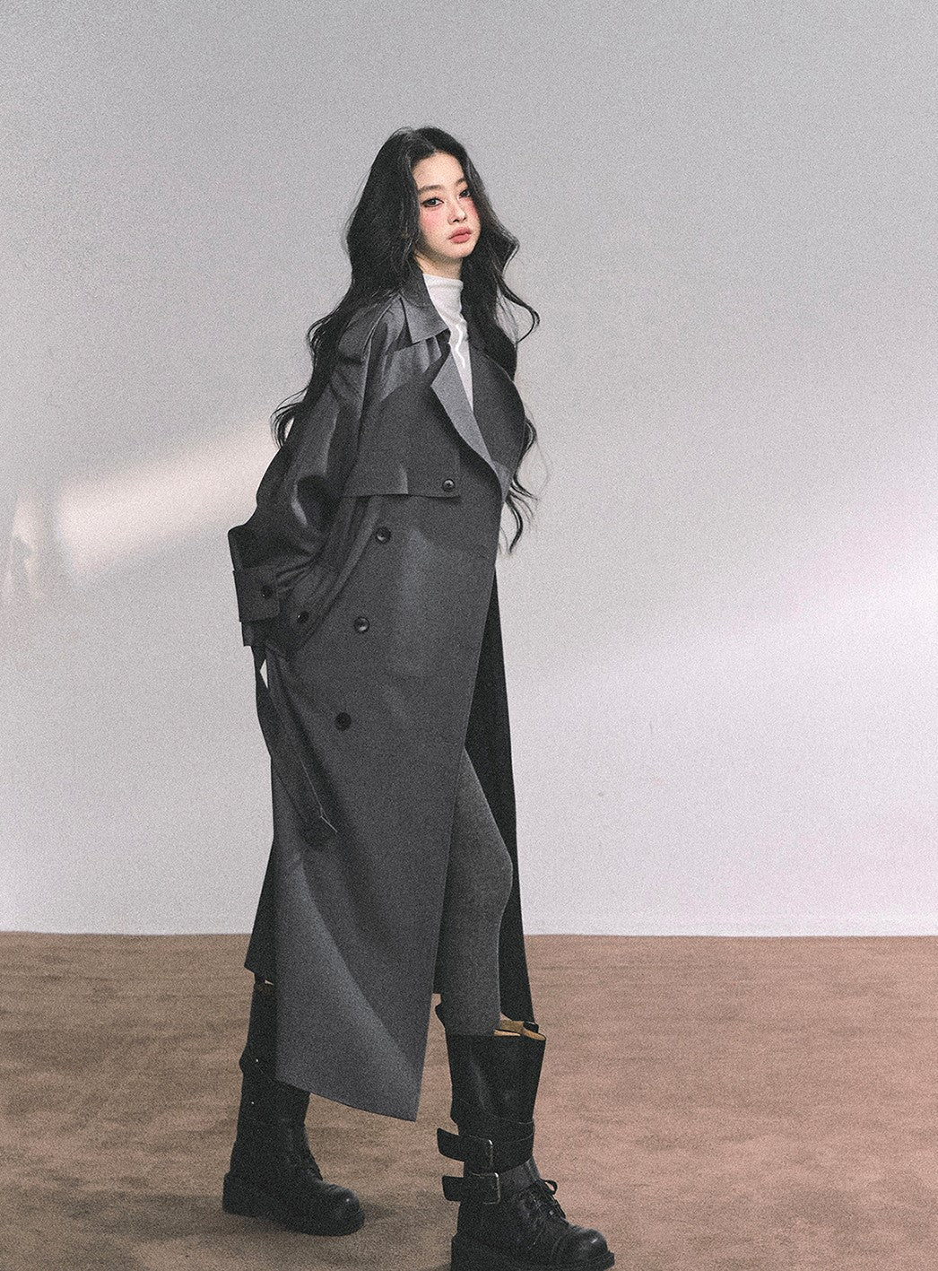 Hepburn Style Suit Mid-length Coat DIA0649