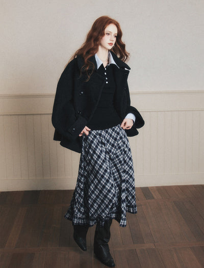 Contoured Double-Breasted Short Jacket LUL0182