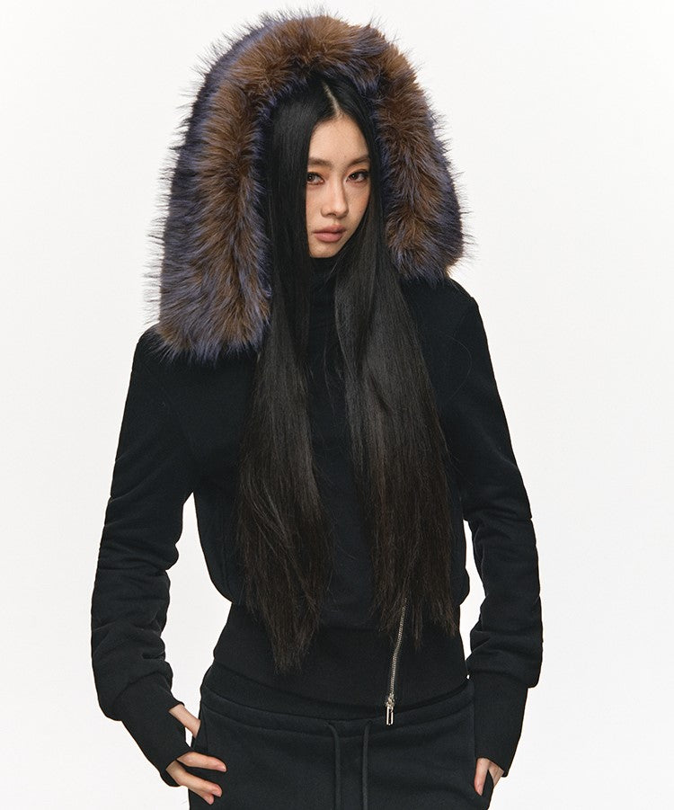 Fur Collar Sweatshirt Short Jacket/Pants ANA0116