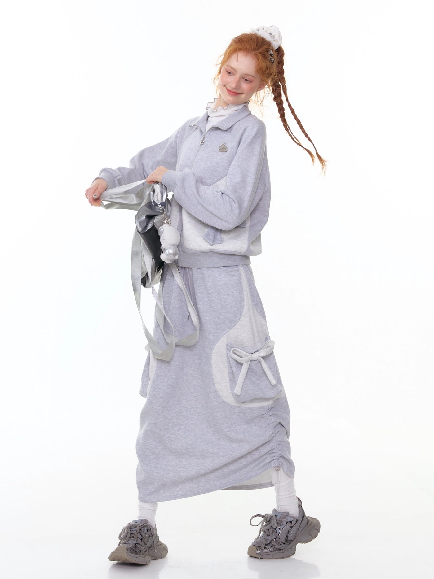 High Waist Mid-length Bow Skirt ZIZ0302