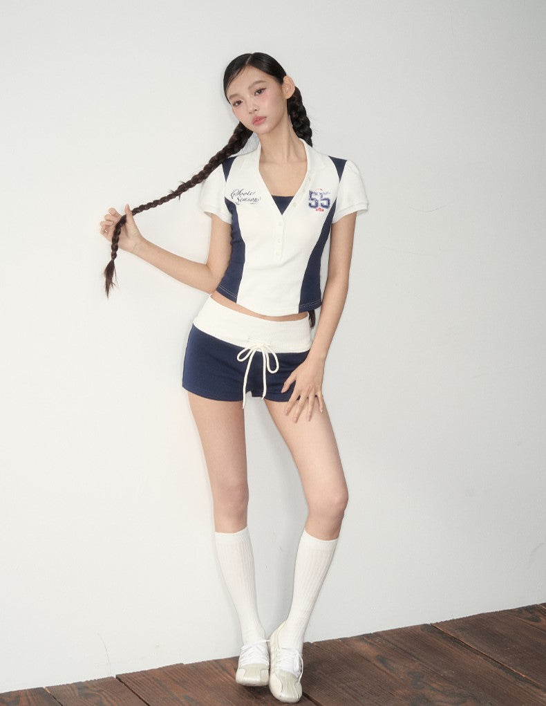 Jersey Sports Style Top/Shorts SOO0015