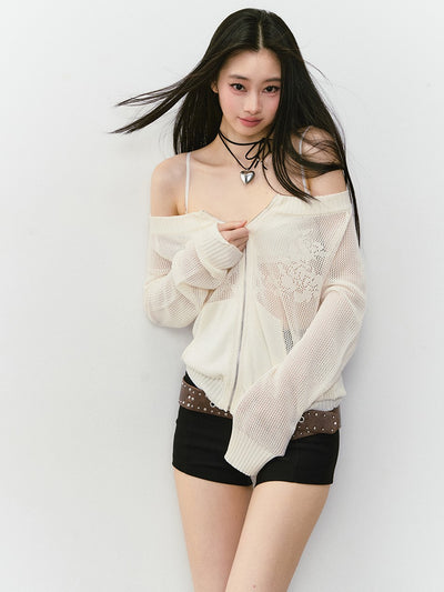 Flower Hollow Casual Jacket VIA0332