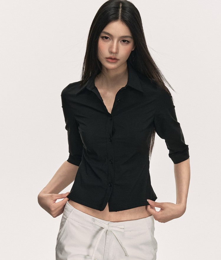 Mid-length Sleeve Temperament Shirt ANA0016