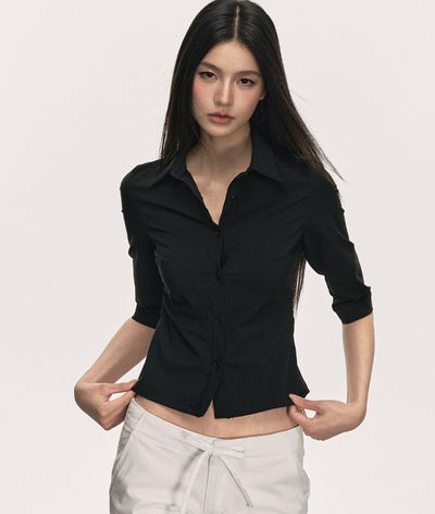 Mid-length Sleeve Temperament Shirt ANA0016